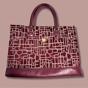 Diane Von Furstenberg Burgundy/Raspberry Logo Bag - Computer Tote, Office/ Work